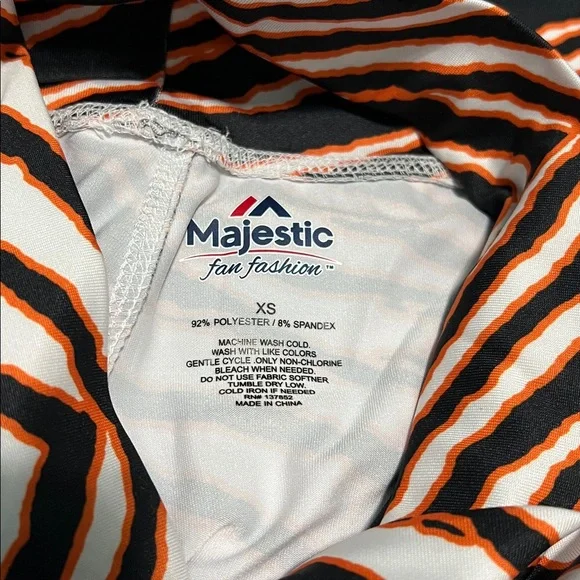 CINCINNATI BENGALS ZUBAZ MAJESTIC BASIC ANIMAL PRINT LEGGINGS XS - Picture 7 of 8